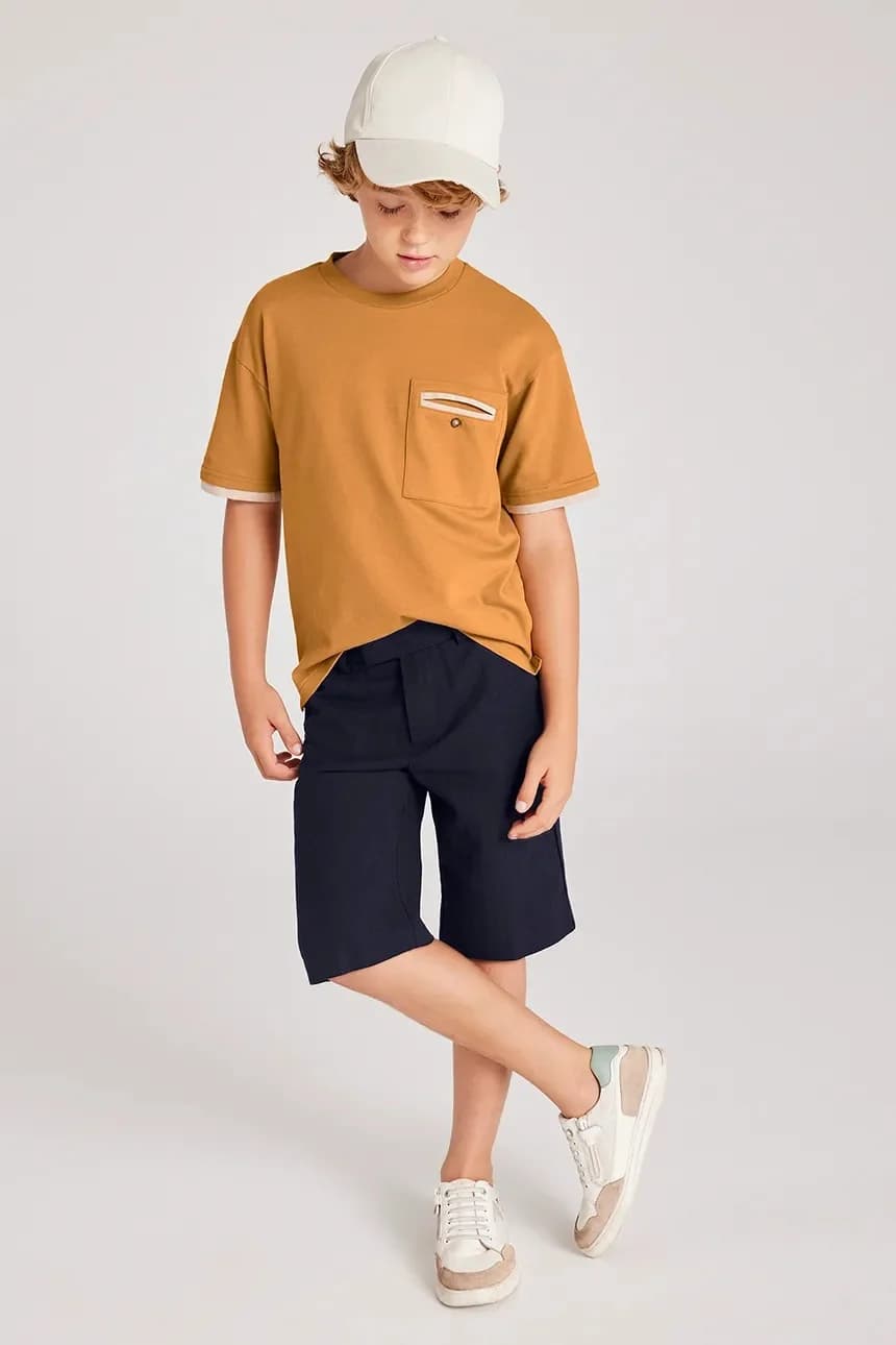 Детские шорты из смесового льна