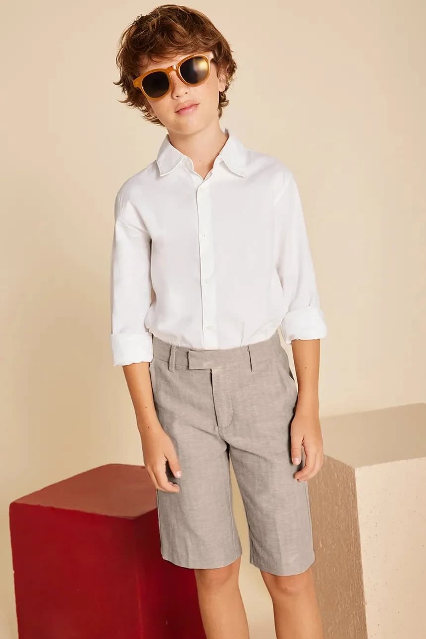 Детские шорты из смесового льна