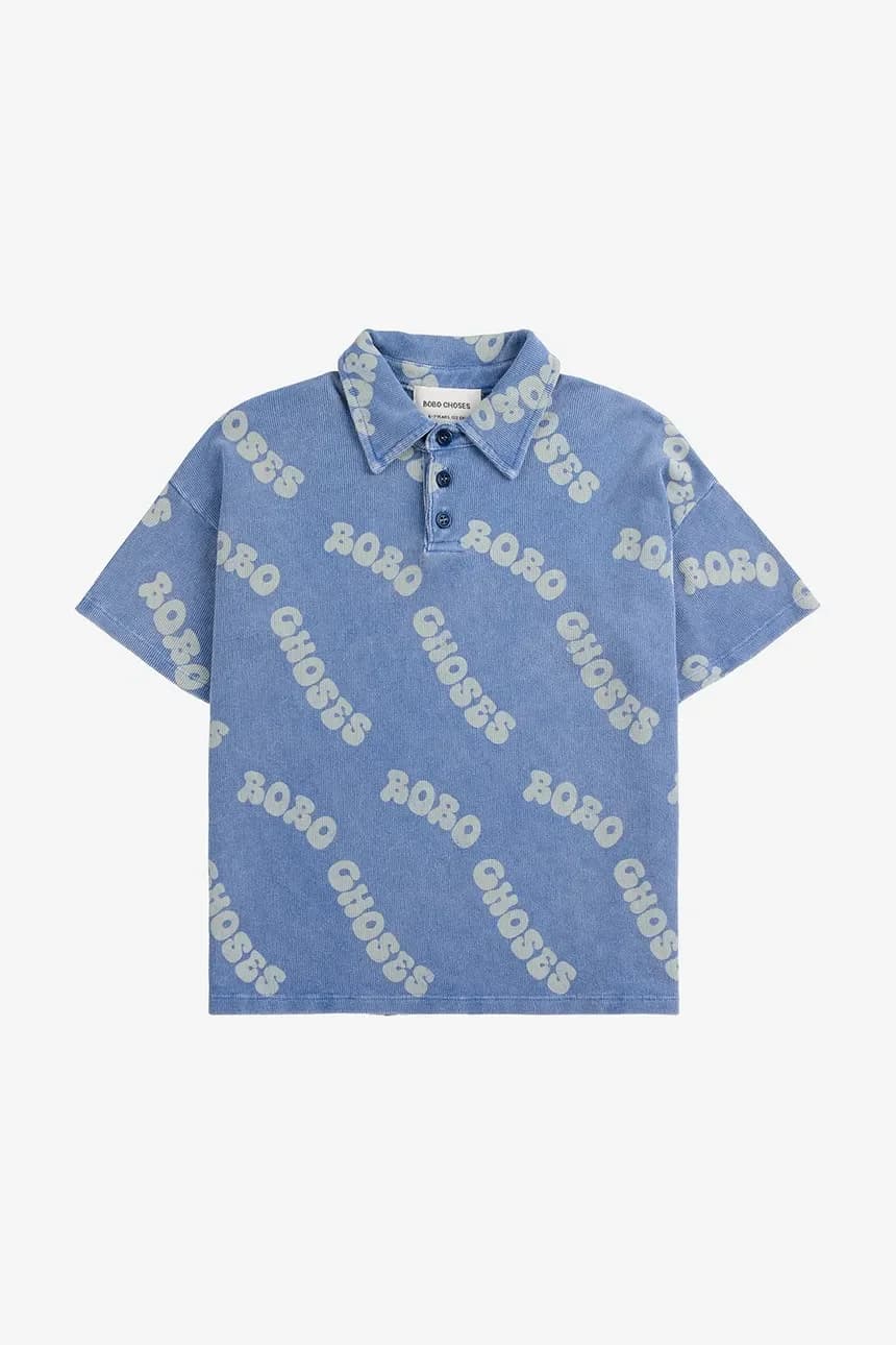 Детская хлопковая рубашка-поло Wavey - фото 2