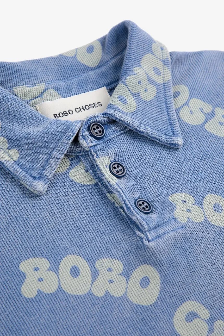 Детская хлопковая рубашка-поло Wavey - фото 3