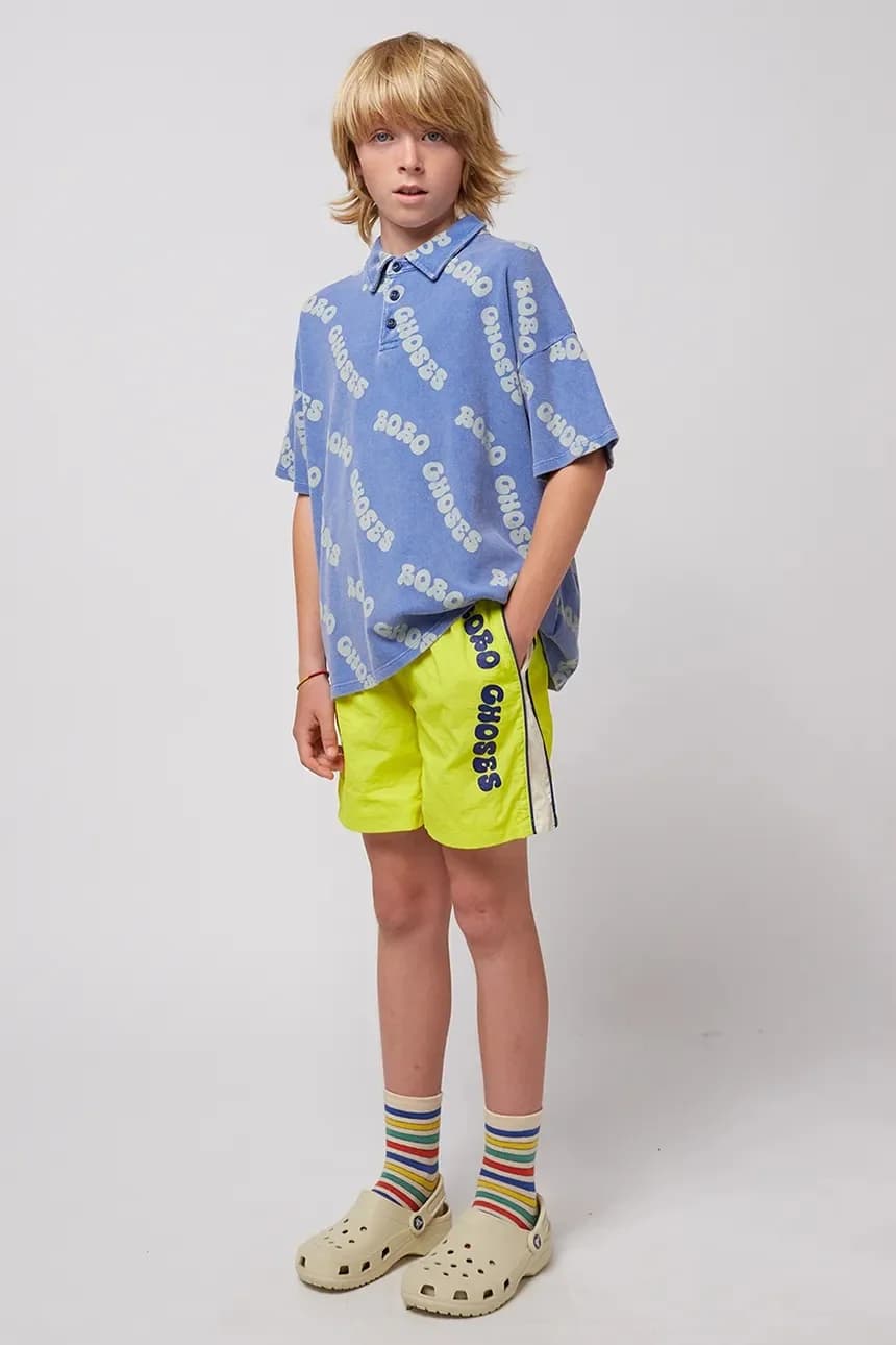 Детская хлопковая рубашка-поло Wavey - фото 6