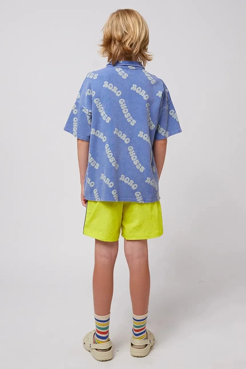 Детская хлопковая рубашка-поло Wavey - фото 7