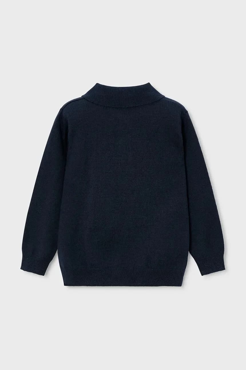 Детская рубашка-поло из смесовой шерсти - фото 2