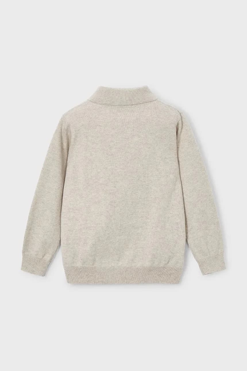 Детская рубашка-поло из смесовой шерсти - фото 2