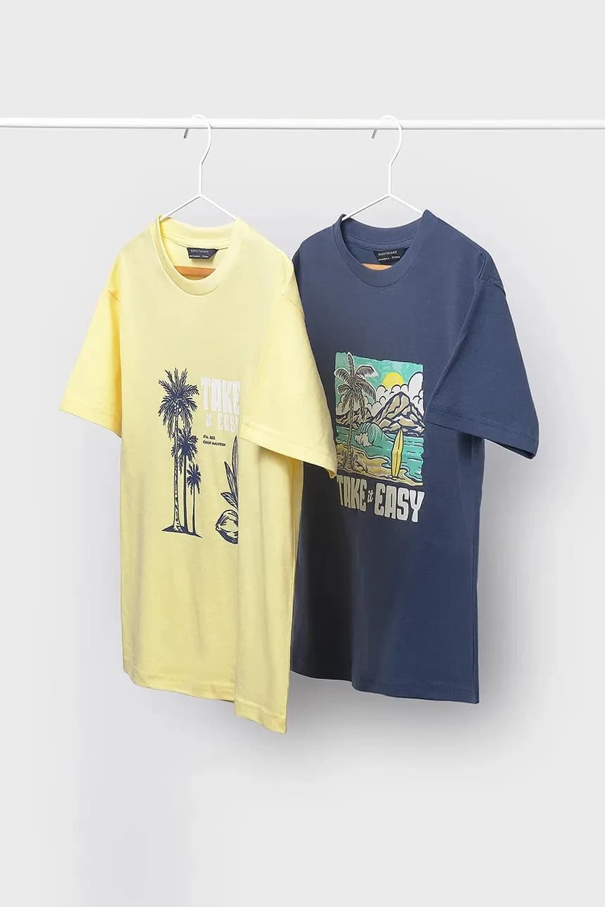 Детские хлопковые футболки, 2 пары