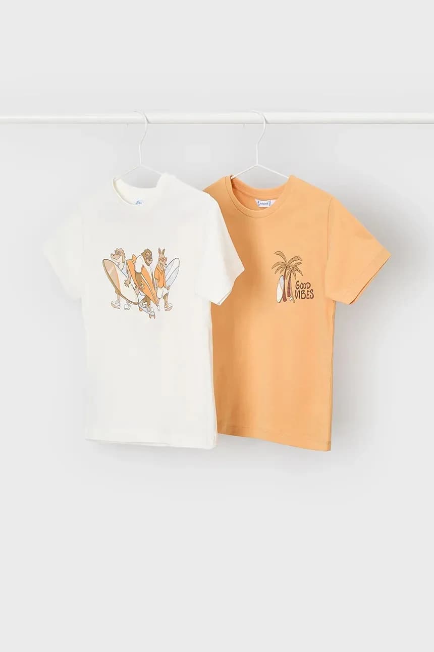 Детские хлопковые футболки, 2 пары