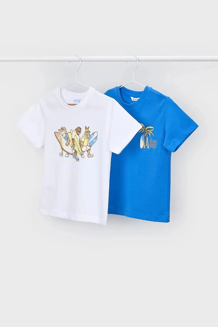 Детские хлопковые футболки, 2 пары