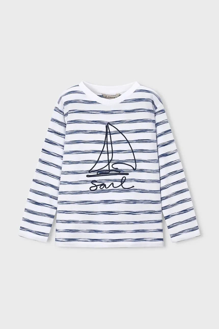 Детская хлопковая рубашка с длинным рукавом