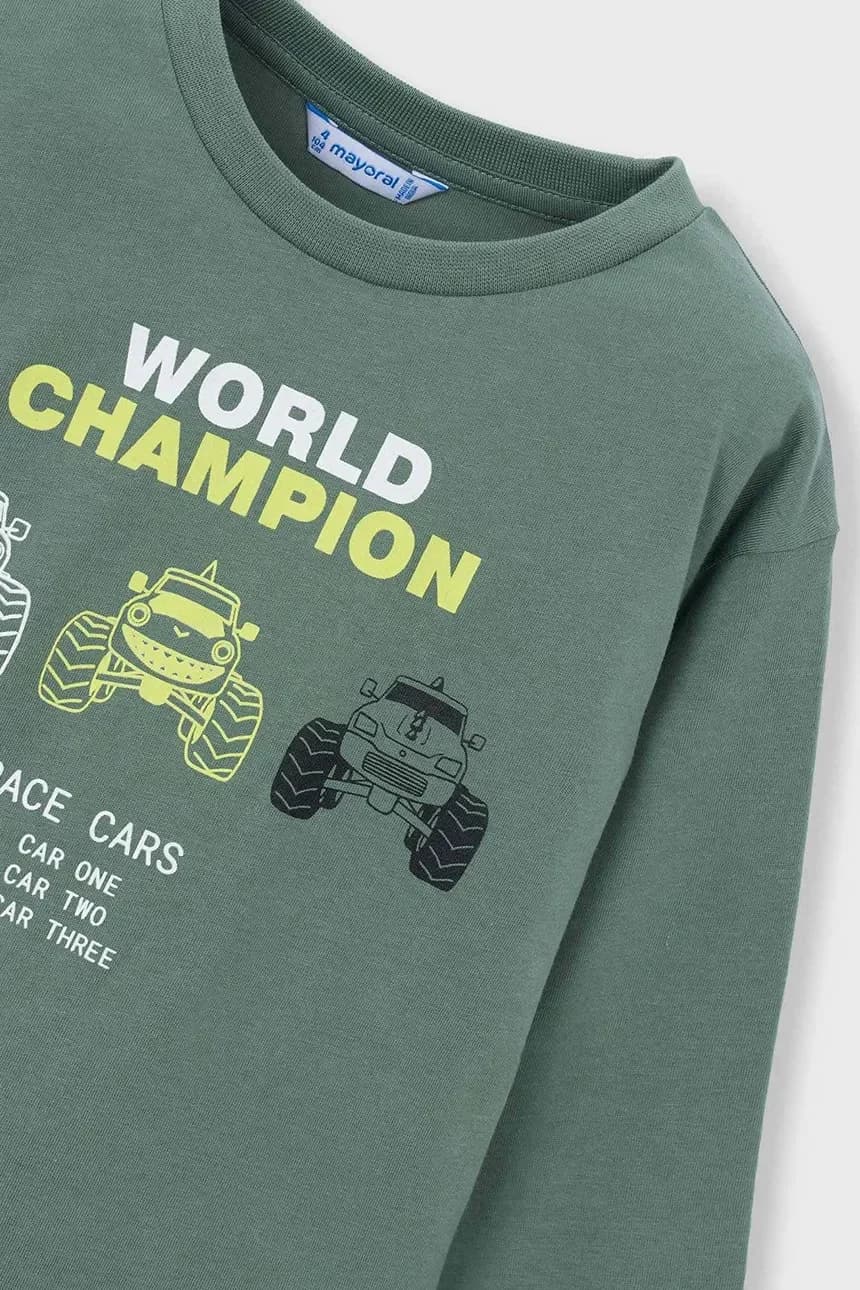 Детская хлопковая рубашка с длинным рукавом - фото 3