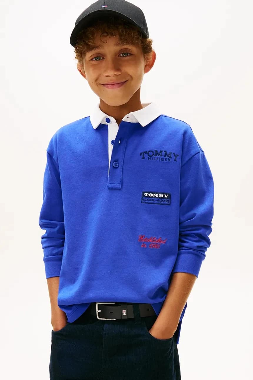 Детская хлопковая рубашка с длинным рукавом