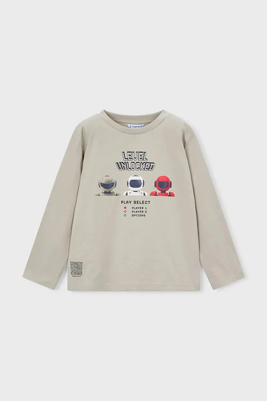 Детская хлопковая рубашка с длинным рукавом - фото 2