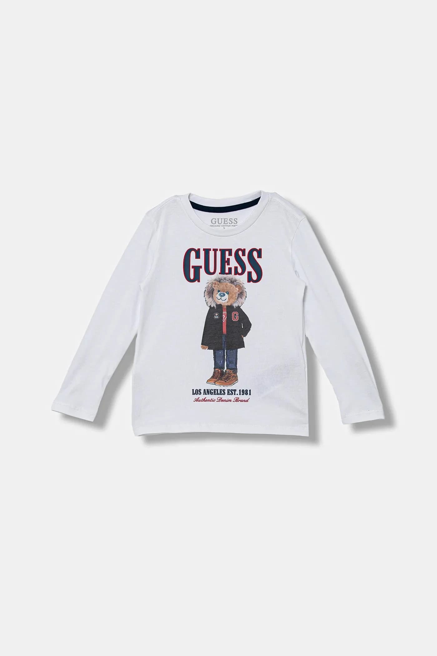 Детская хлопковая рубашка с длинным рукавом