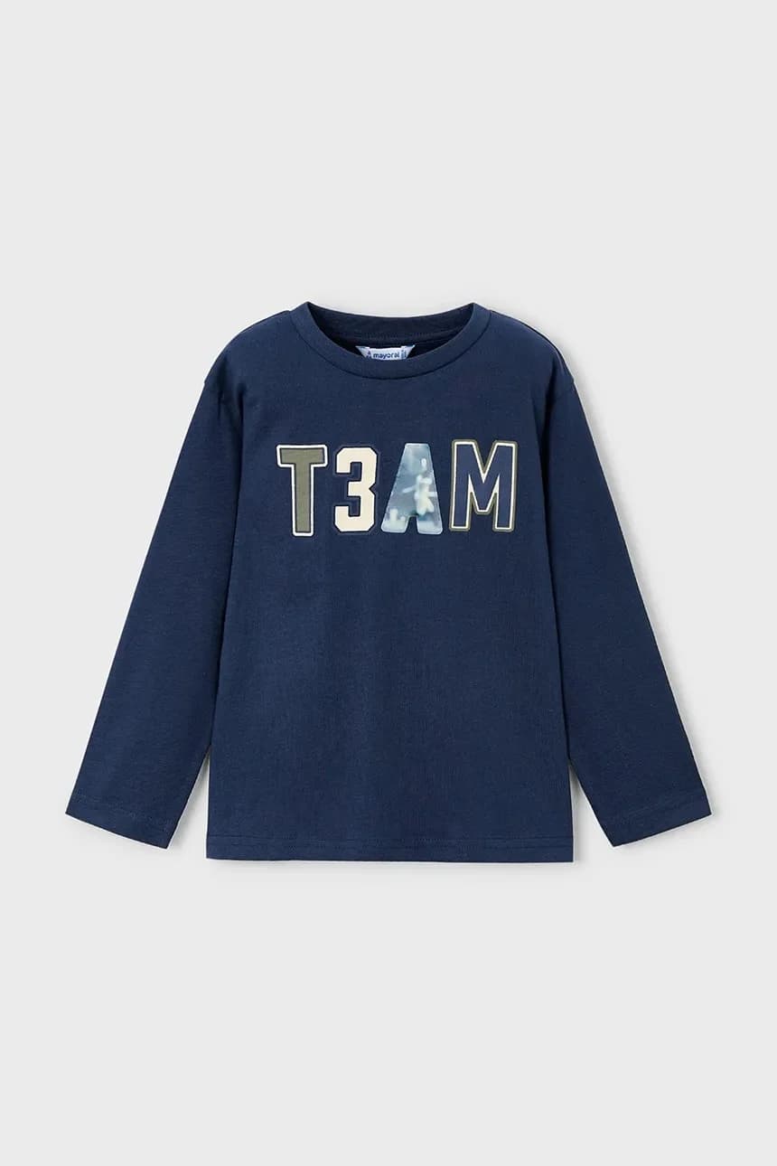 Хлопковая рубашка с длинным рукавом