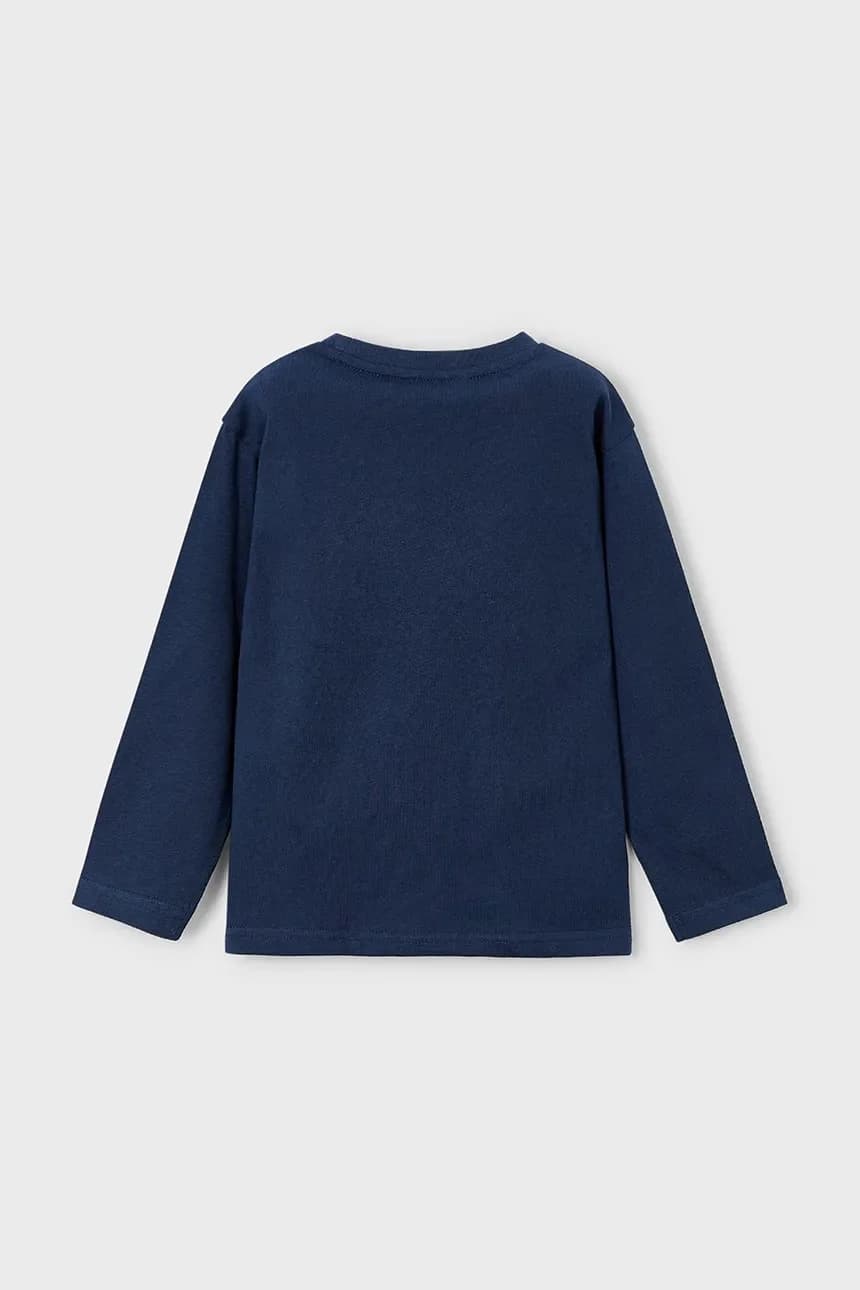 Хлопковая рубашка с длинным рукавом - фото 2