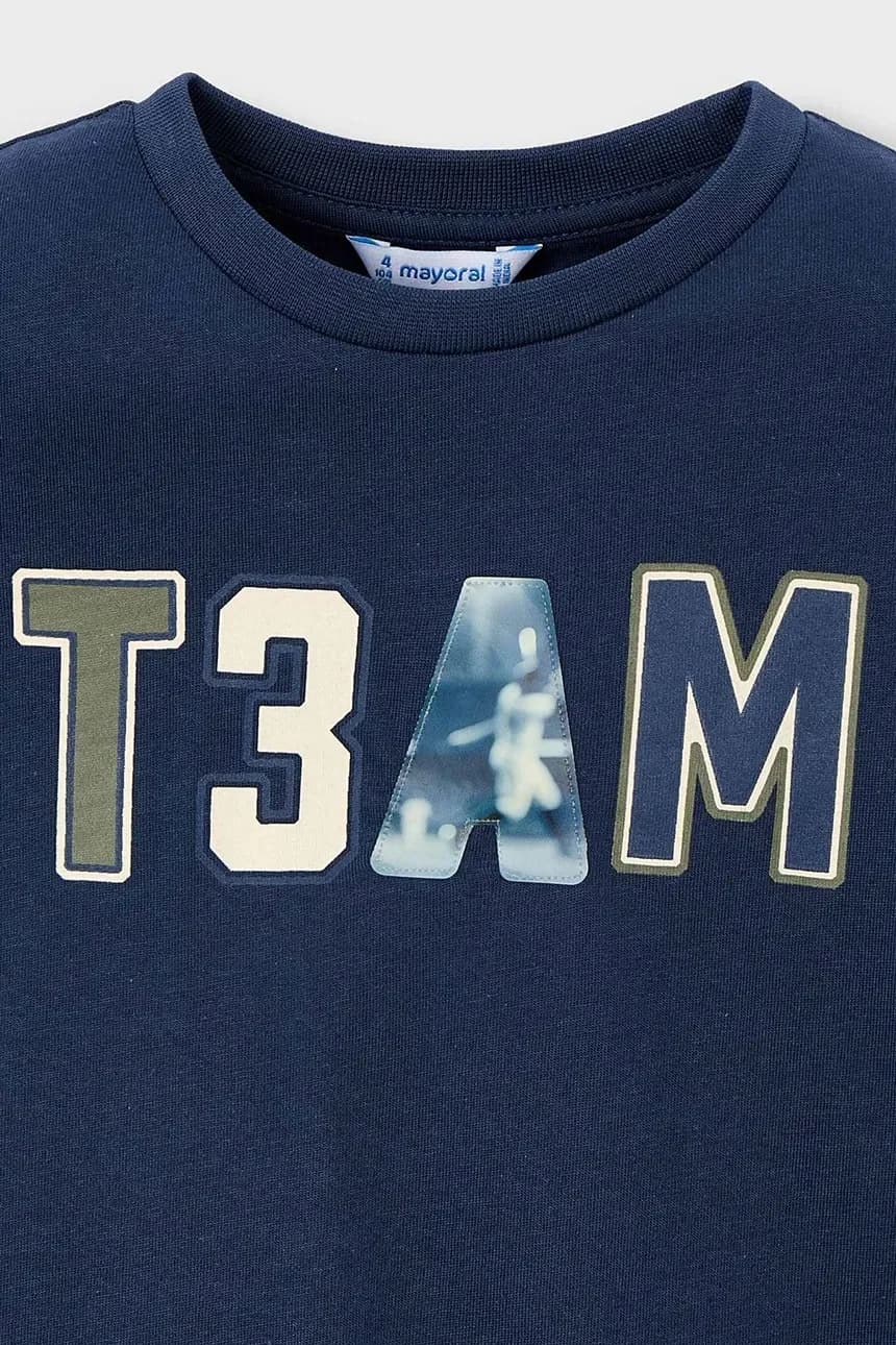 Хлопковая рубашка с длинным рукавом - фото 3