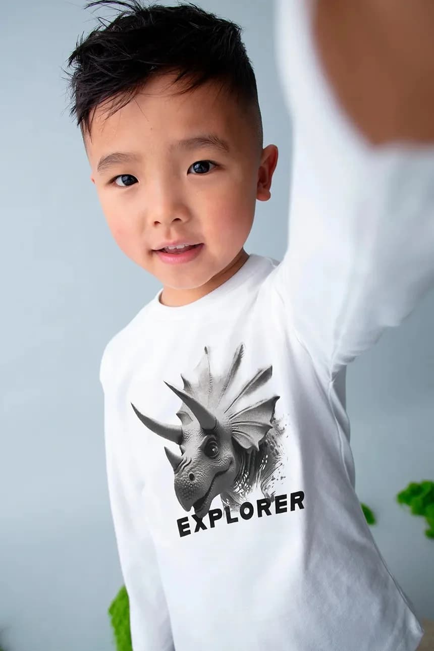 Хлопковая рубашка с длинным рукавом