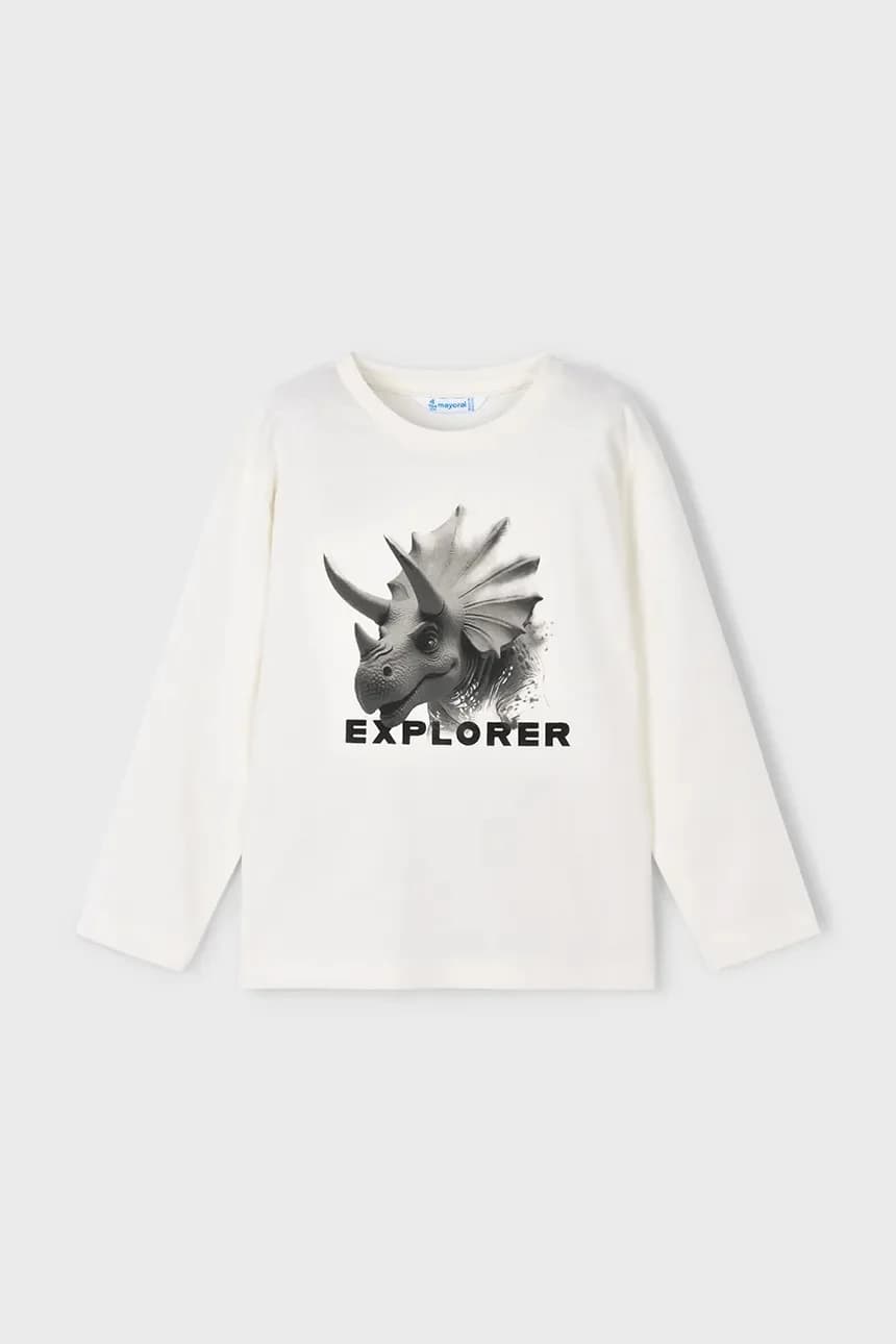 Хлопковая рубашка с длинным рукавом - фото 2