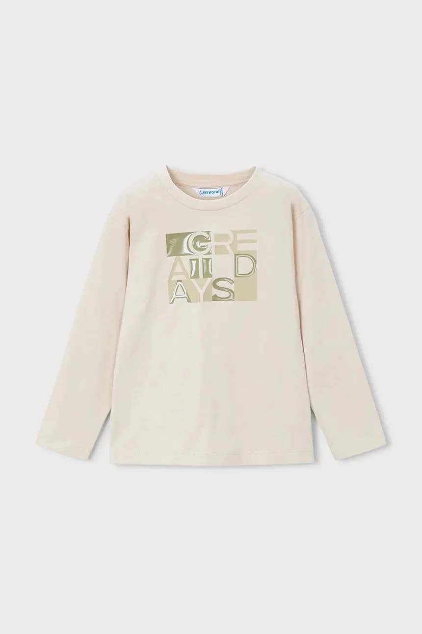 Детская хлопковая рубашка с длинным рукавом