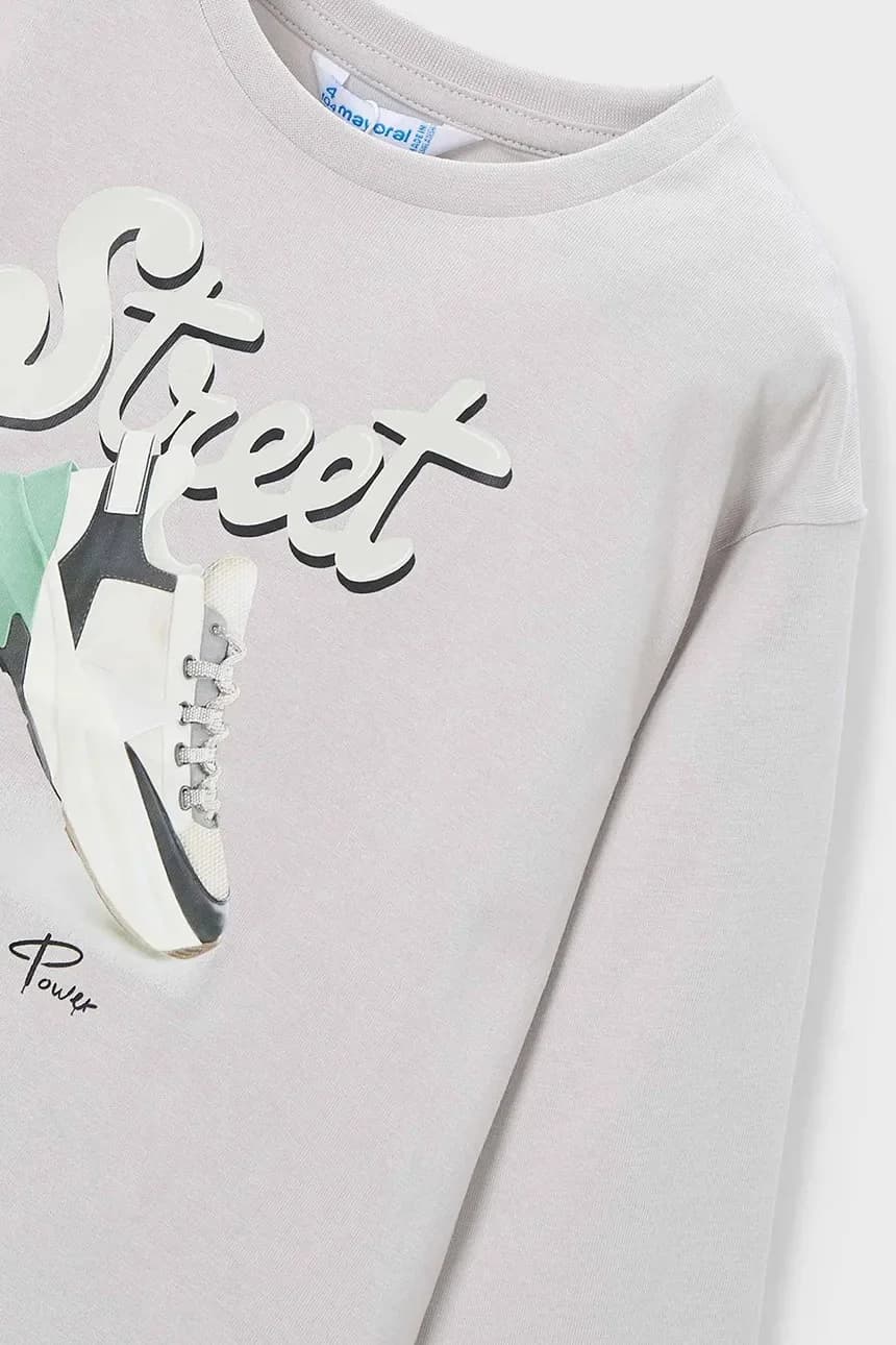 Хлопковая рубашка с длинным рукавом - фото 3