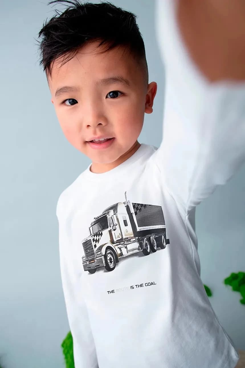 Детская хлопковая рубашка с длинным рукавом