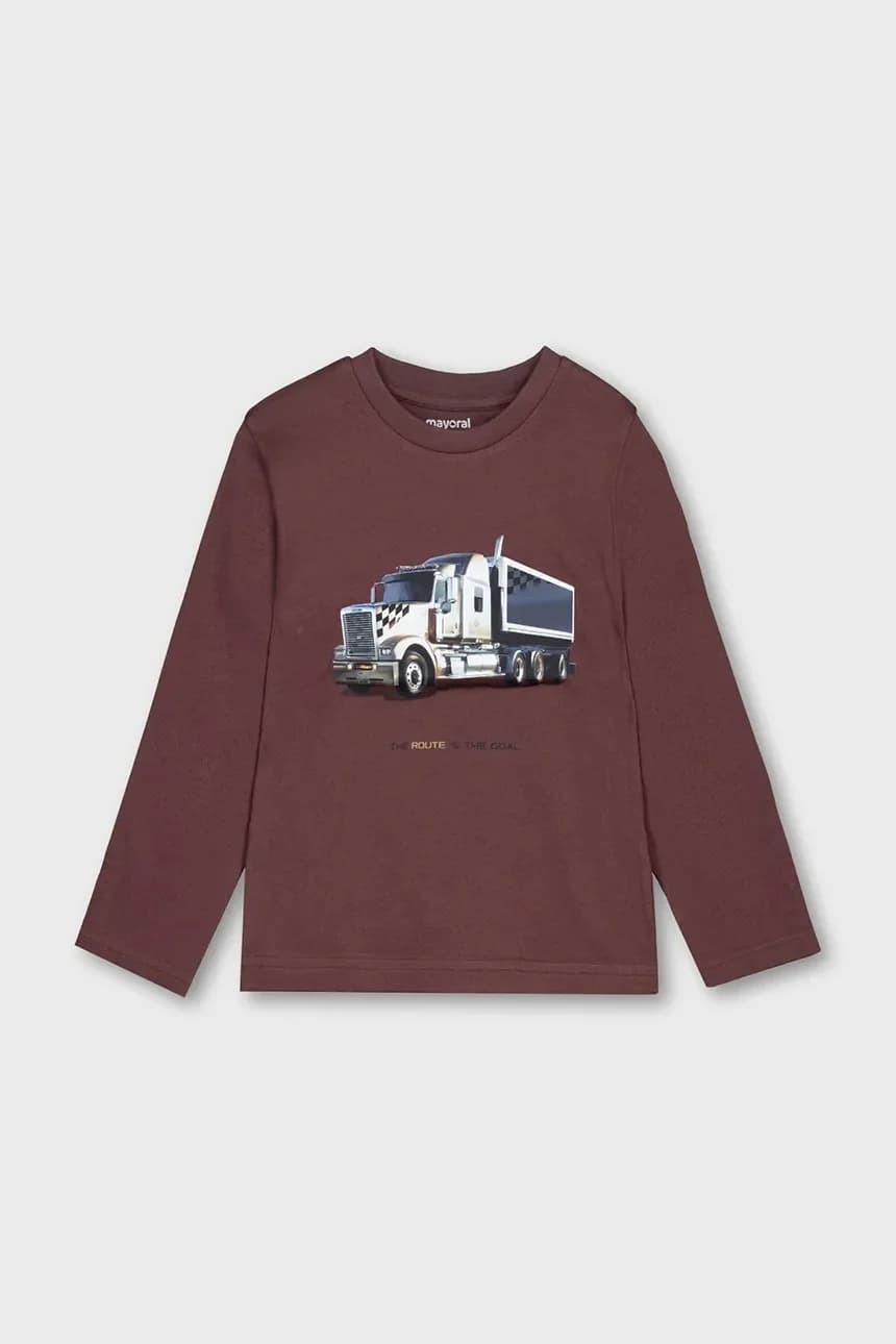 Детская хлопковая рубашка с длинным рукавом