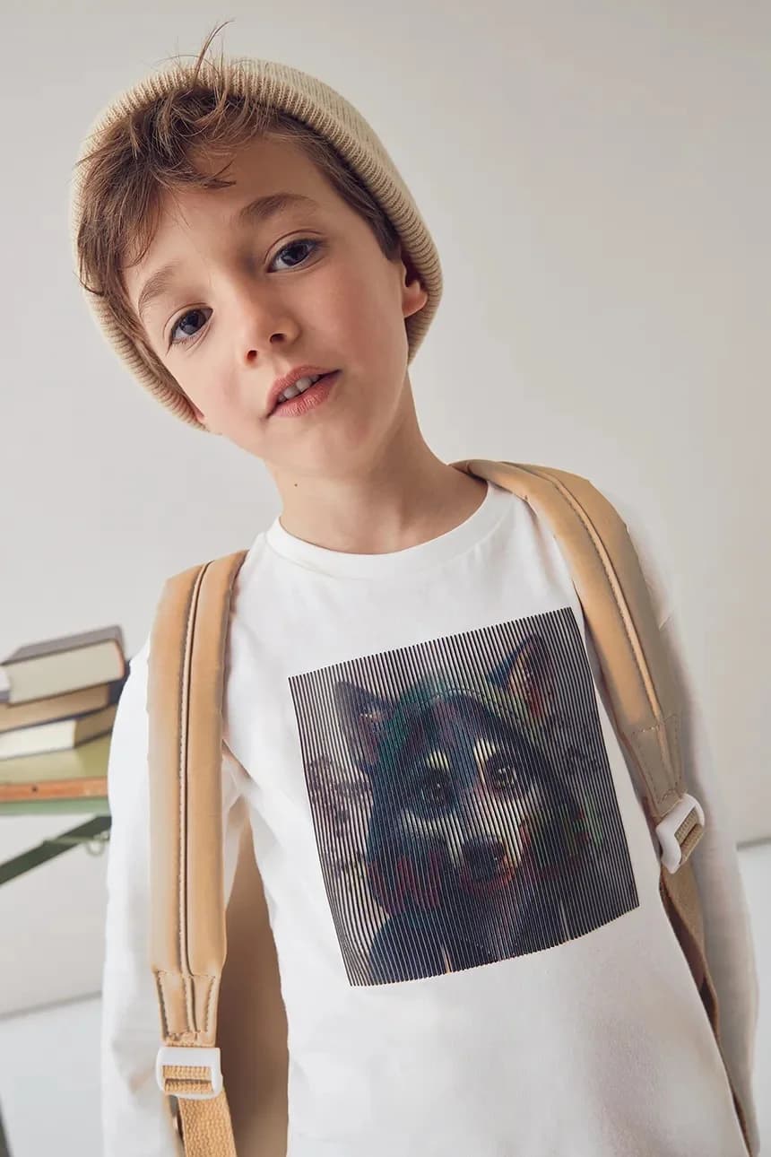 Хлопковая рубашка с длинным рукавом