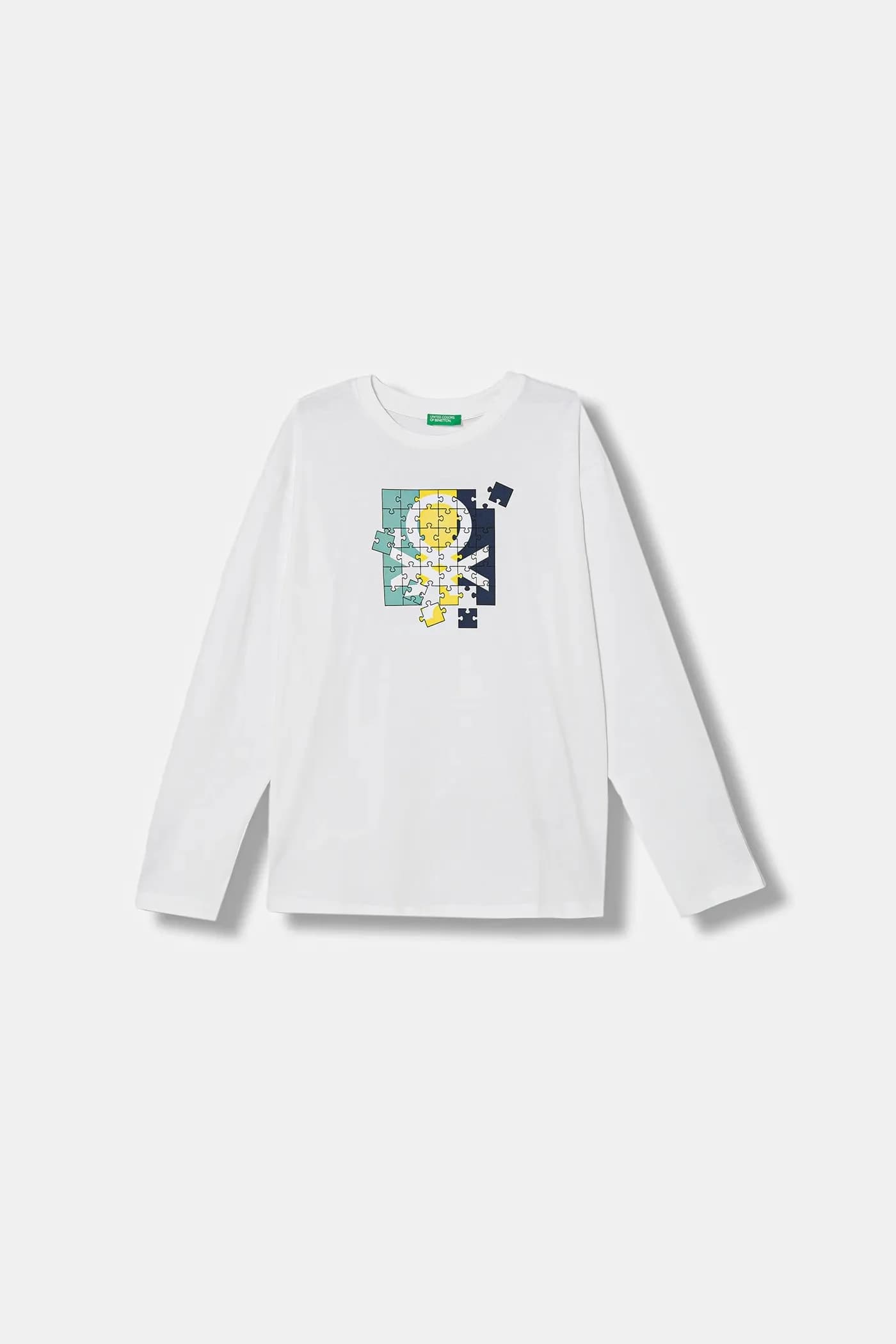 Детская хлопковая рубашка с длинным рукавом