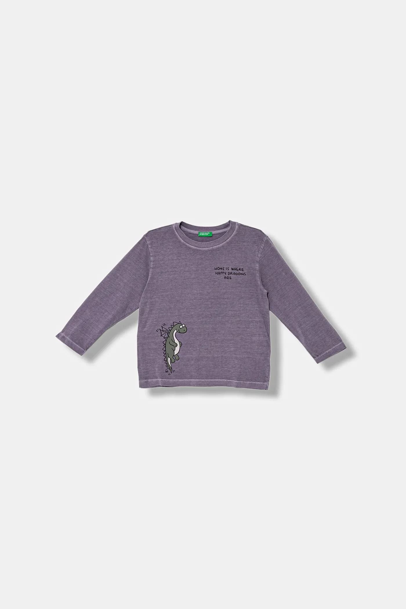 Детская хлопковая рубашка с длинным рукавом