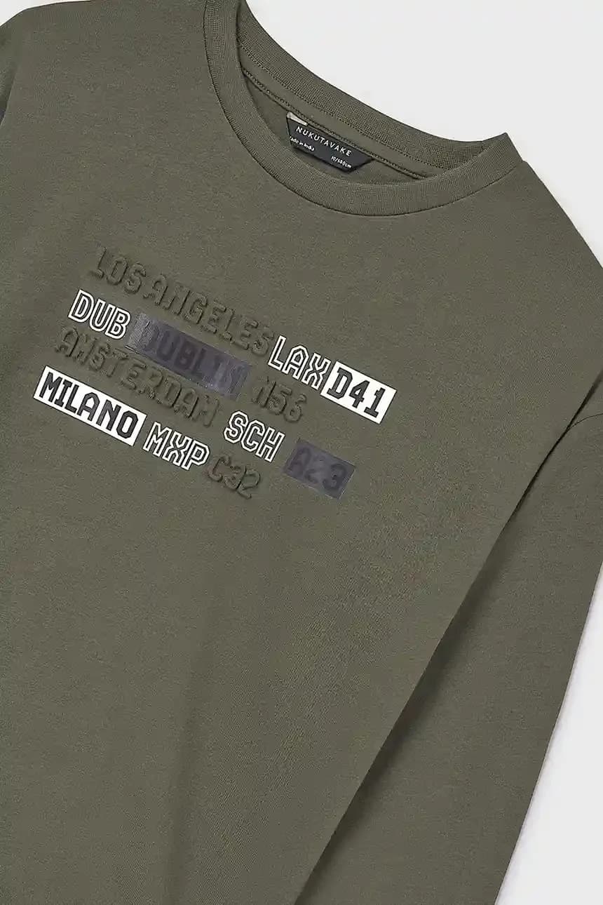 Хлопковая рубашка с длинным рукавом - фото 4