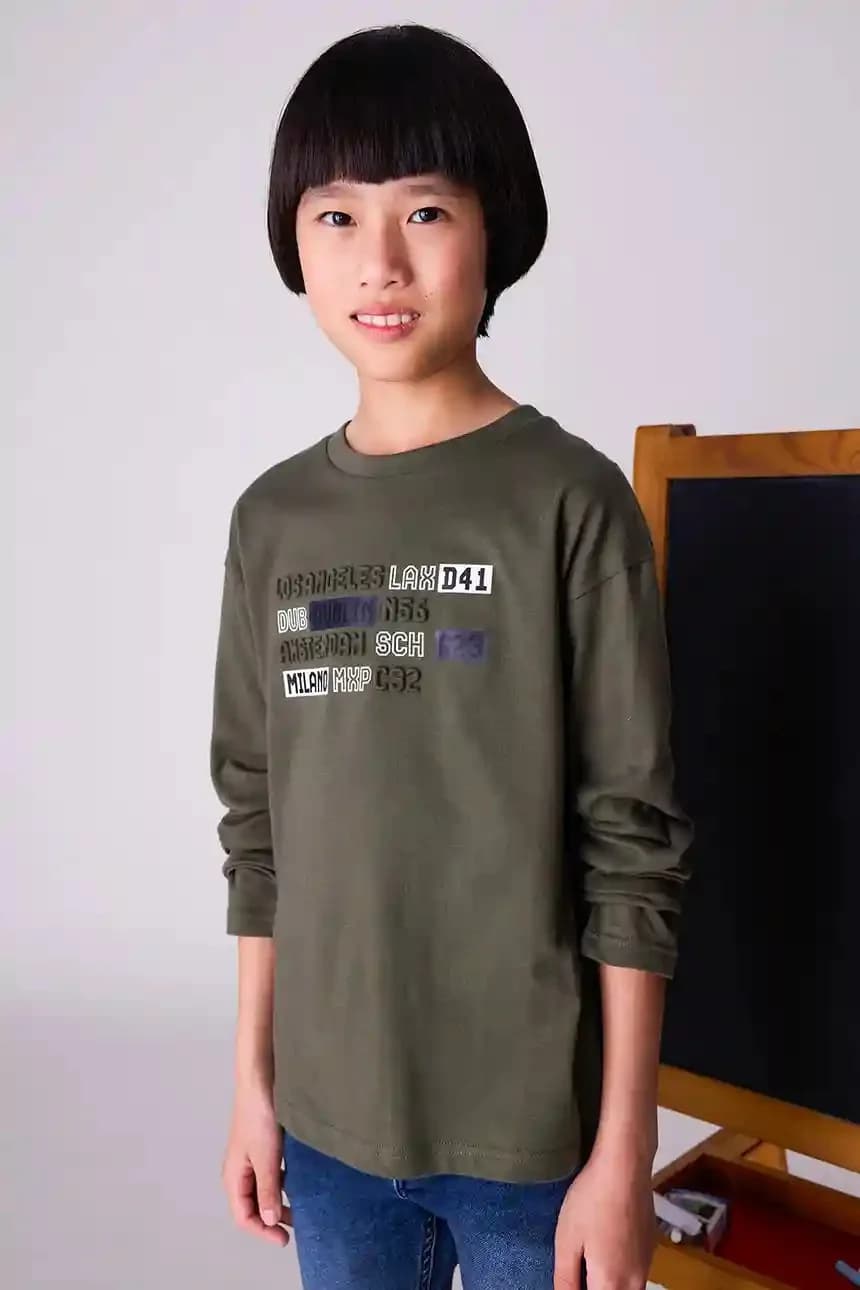 Хлопковая рубашка с длинным рукавом - фото 5