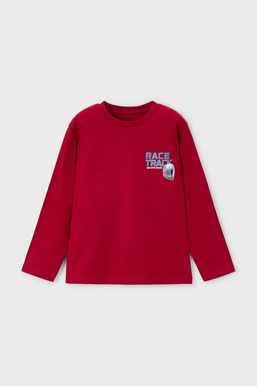 Детская хлопковая рубашка с длинным рукавом