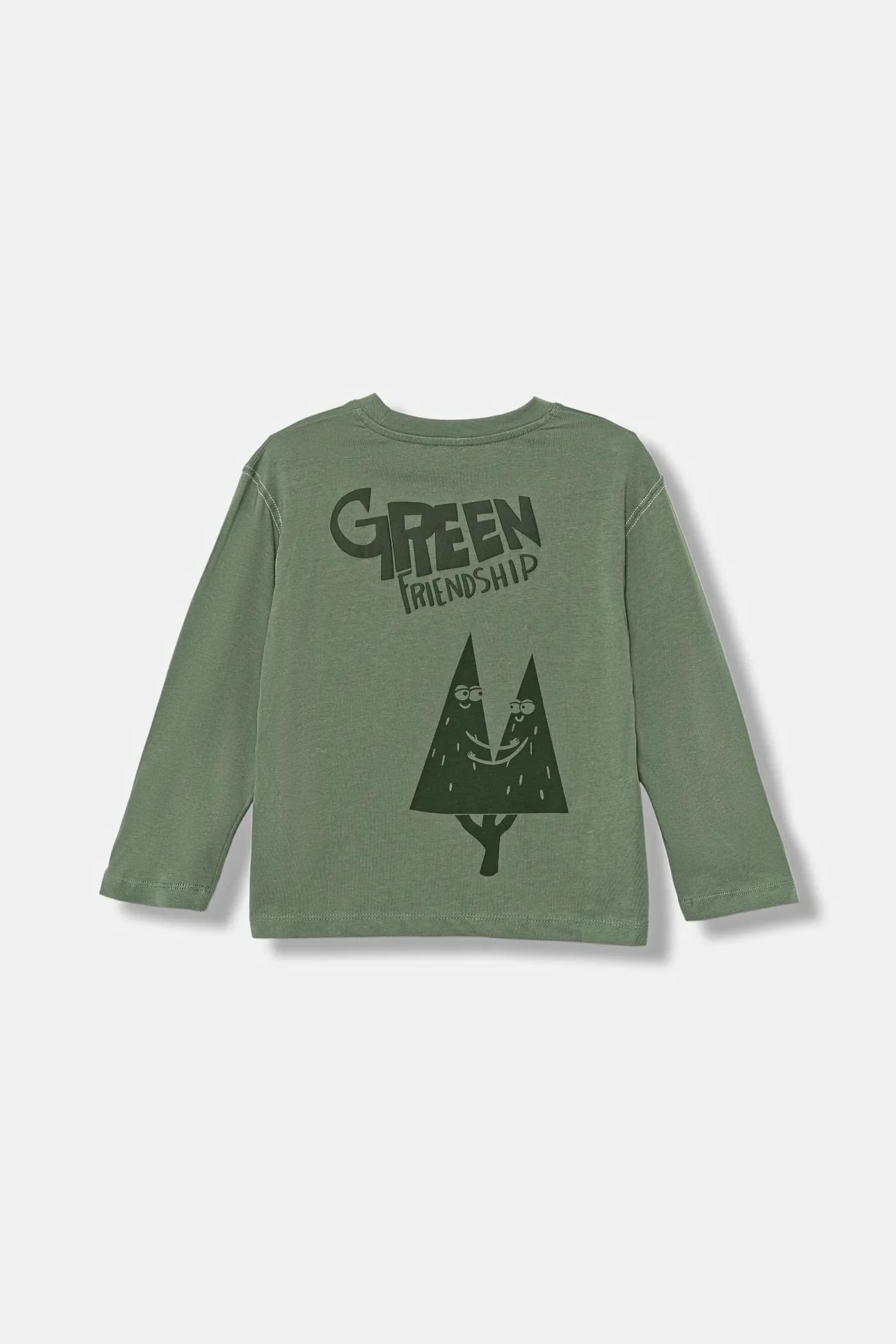 Детская хлопковая рубашка с длинным рукавом