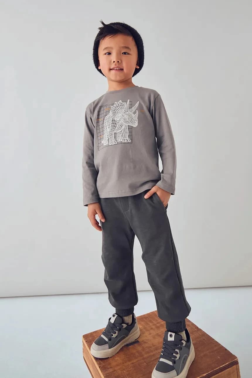 Детская хлопковая рубашка с длинным рукавом - фото 7