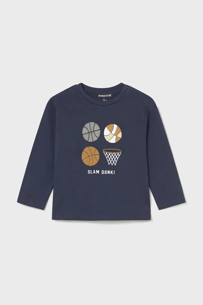 Хлопковая рубашка с длинным рукавом