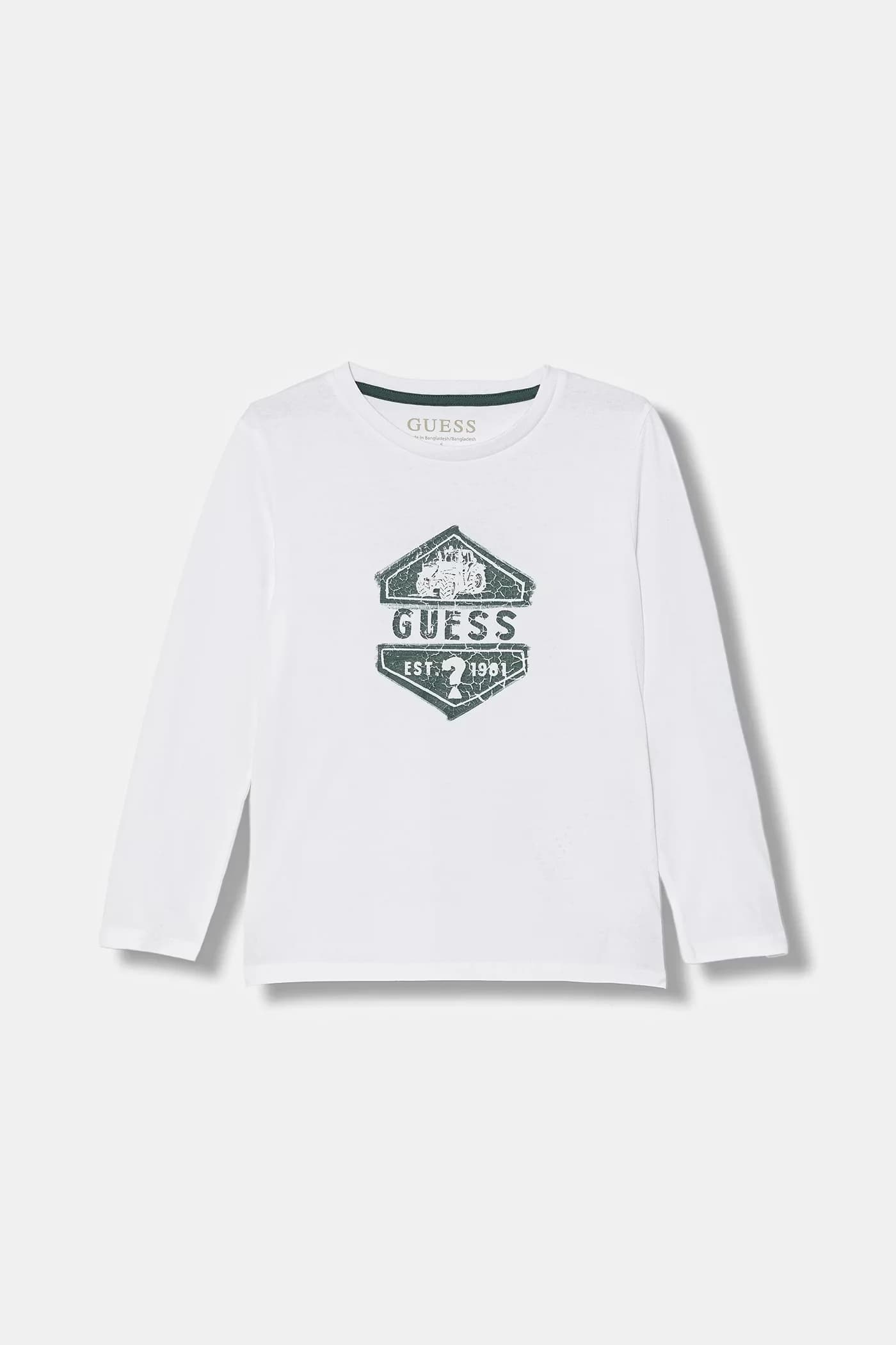 Детская хлопковая рубашка с длинным рукавом