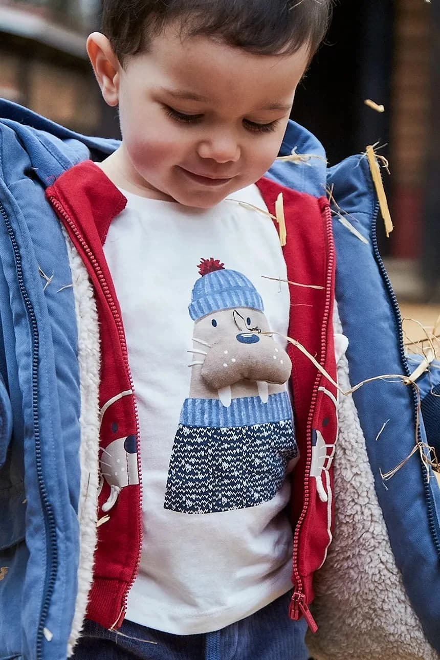 Детская хлопковая рубашка с длинным рукавом