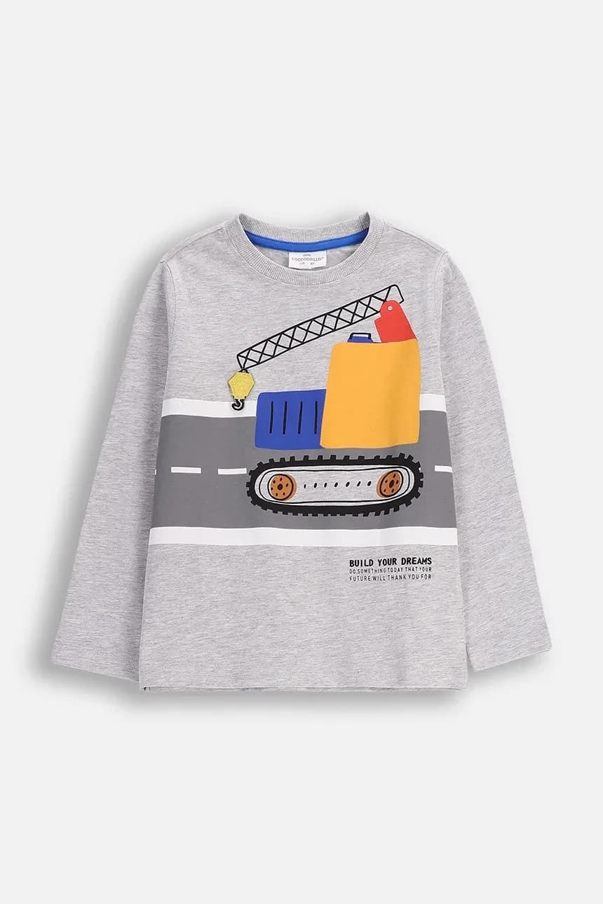 Детская хлопковая рубашка с длинным рукавом