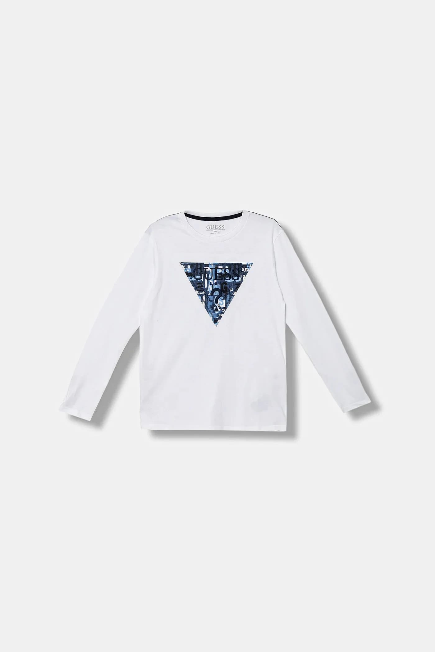 Детская хлопковая рубашка с длинным рукавом