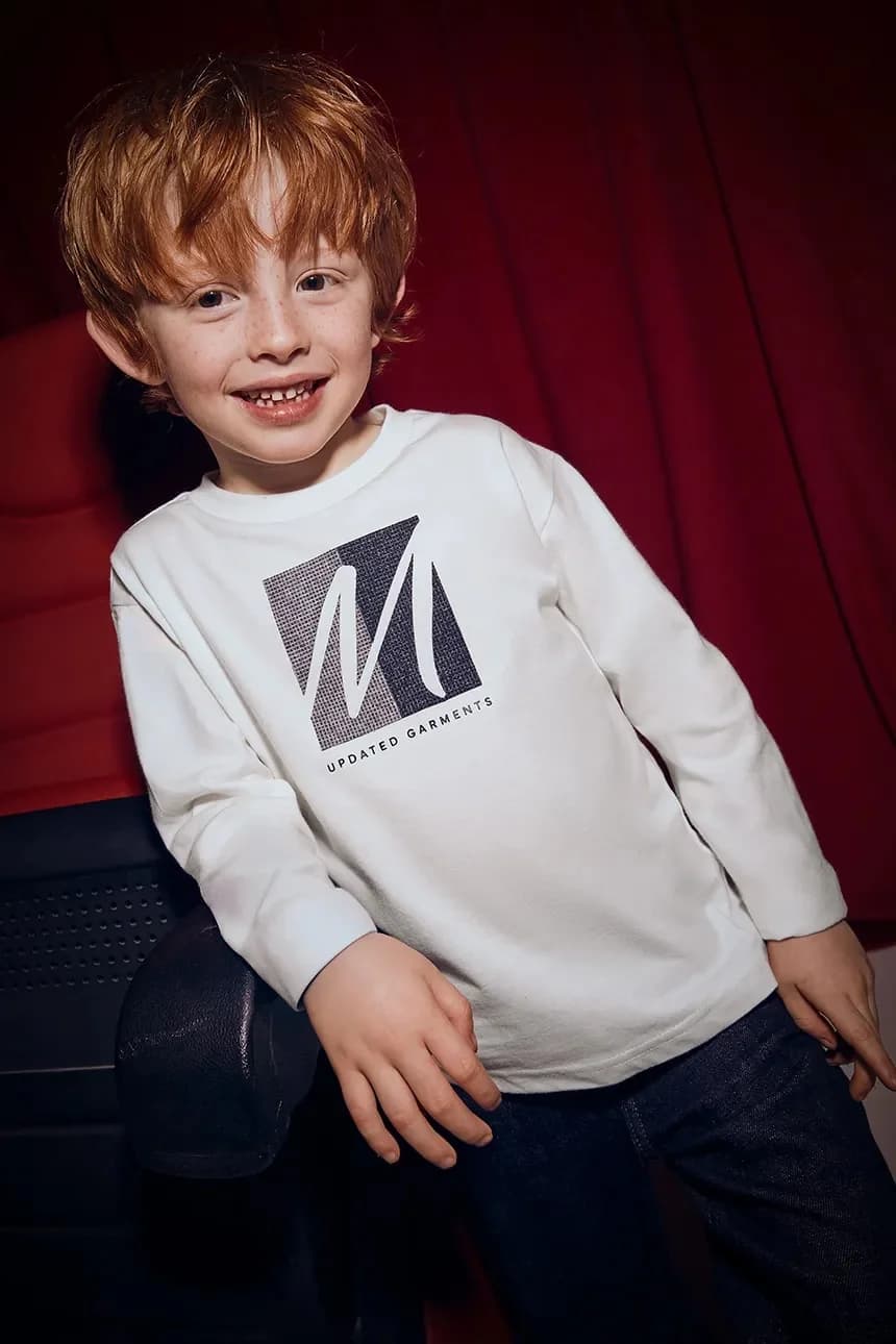 Детская хлопковая рубашка с длинным рукавом