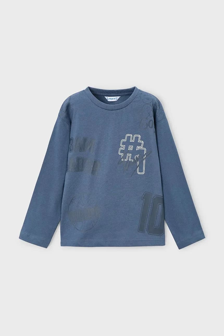 Хлопковая рубашка с длинным рукавом