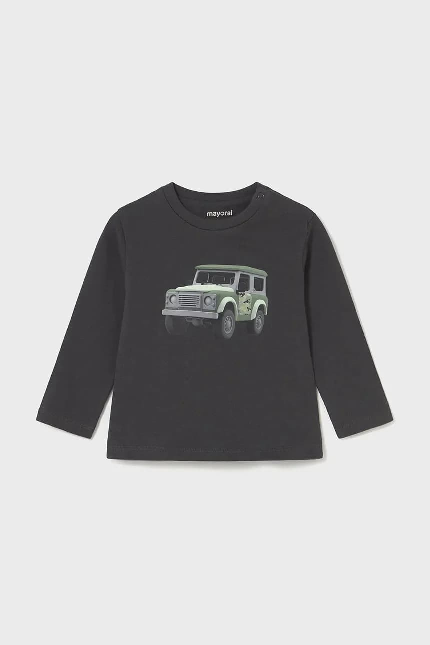 Хлопковая рубашка с длинным рукавом