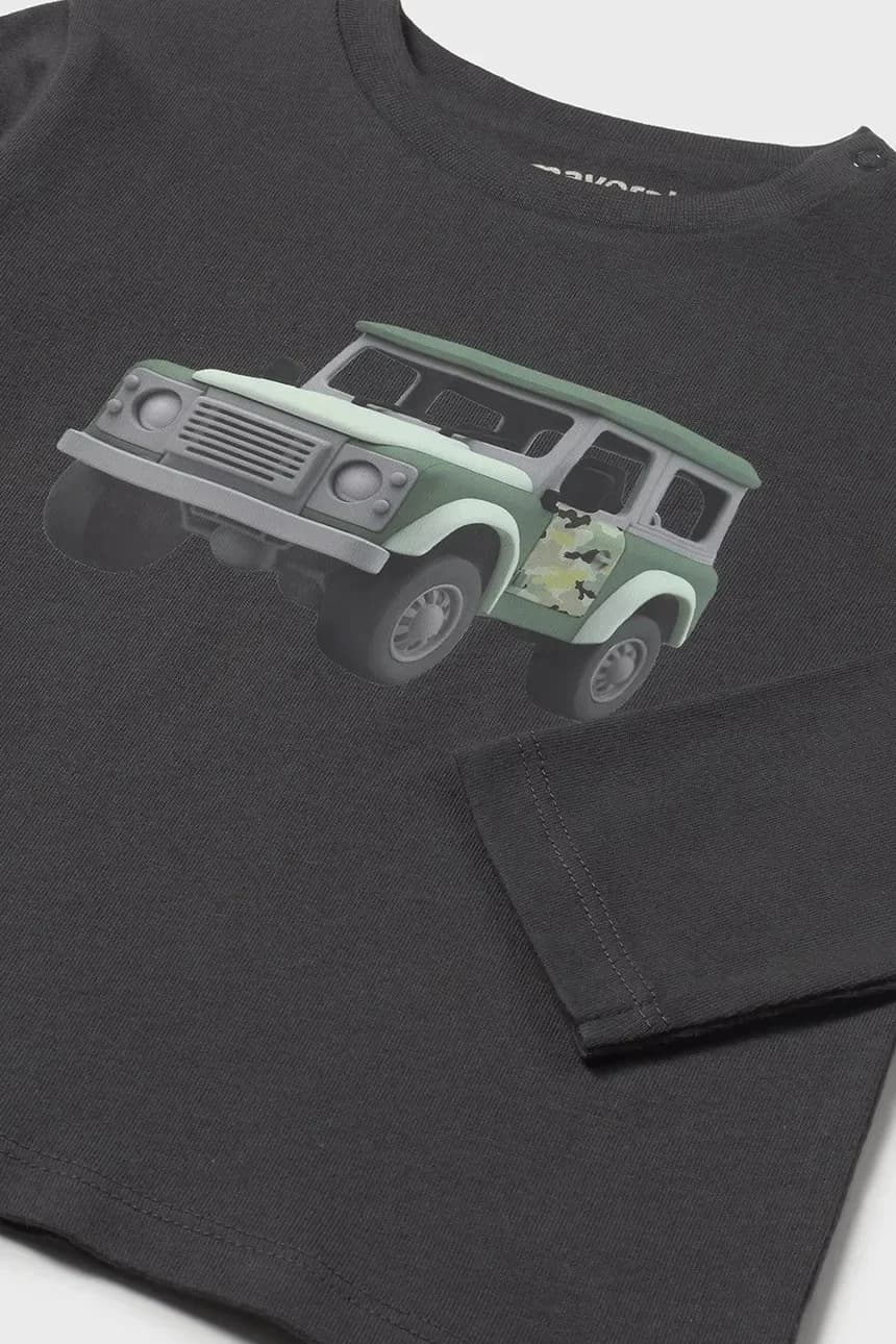 Хлопковая рубашка с длинным рукавом - фото 3