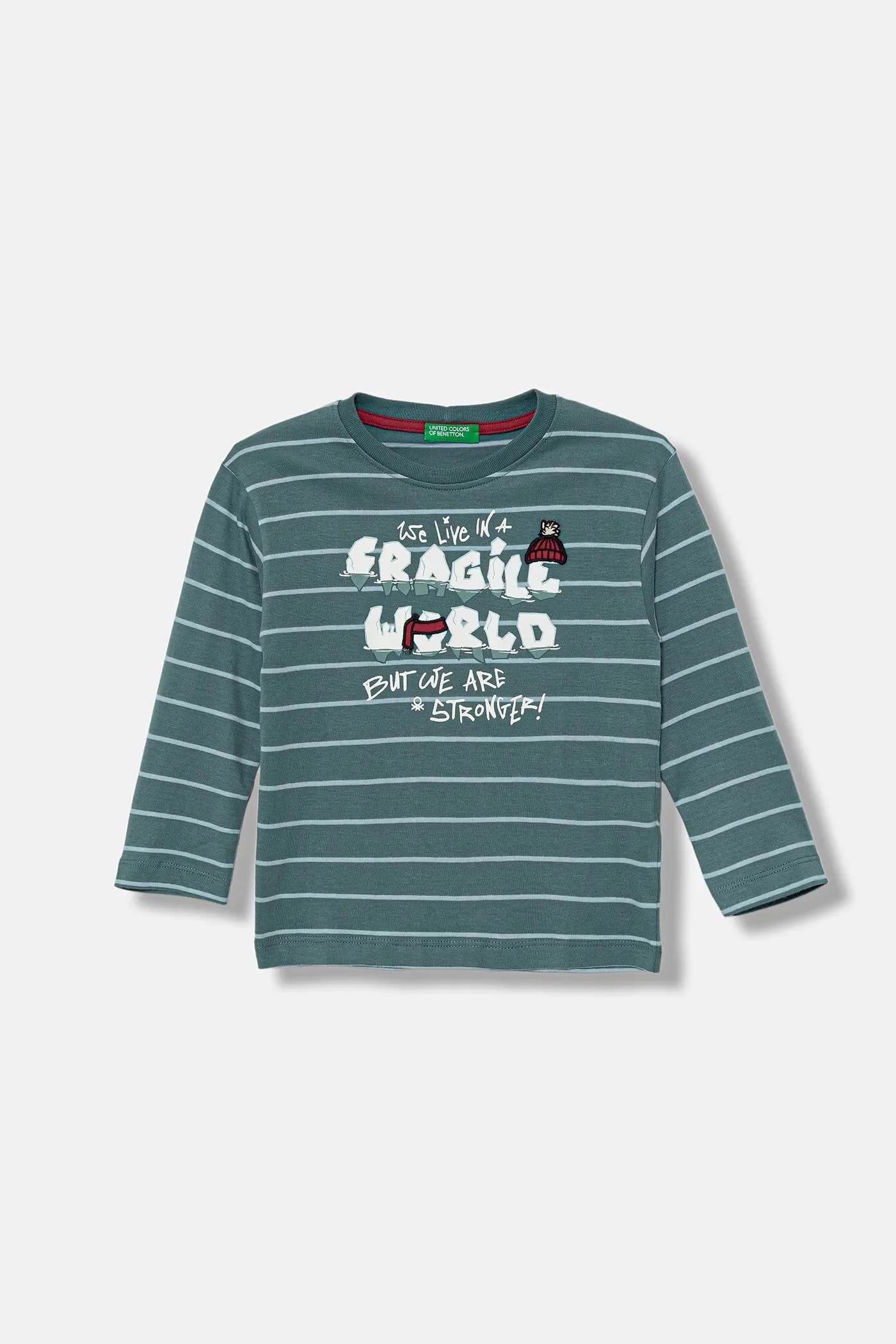 Детская хлопковая рубашка с длинным рукавом