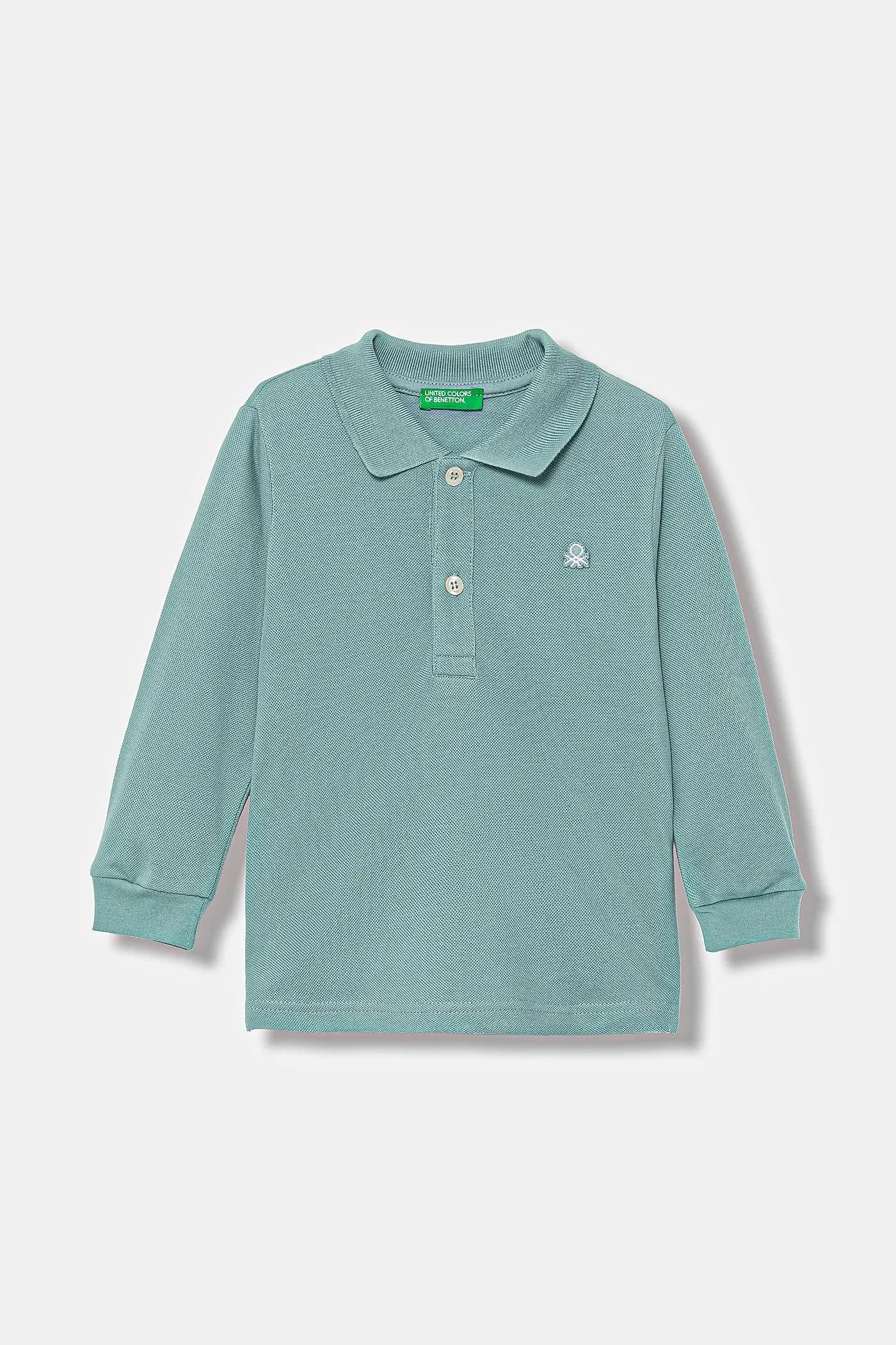 Детская хлопковая рубашка с длинным рукавом