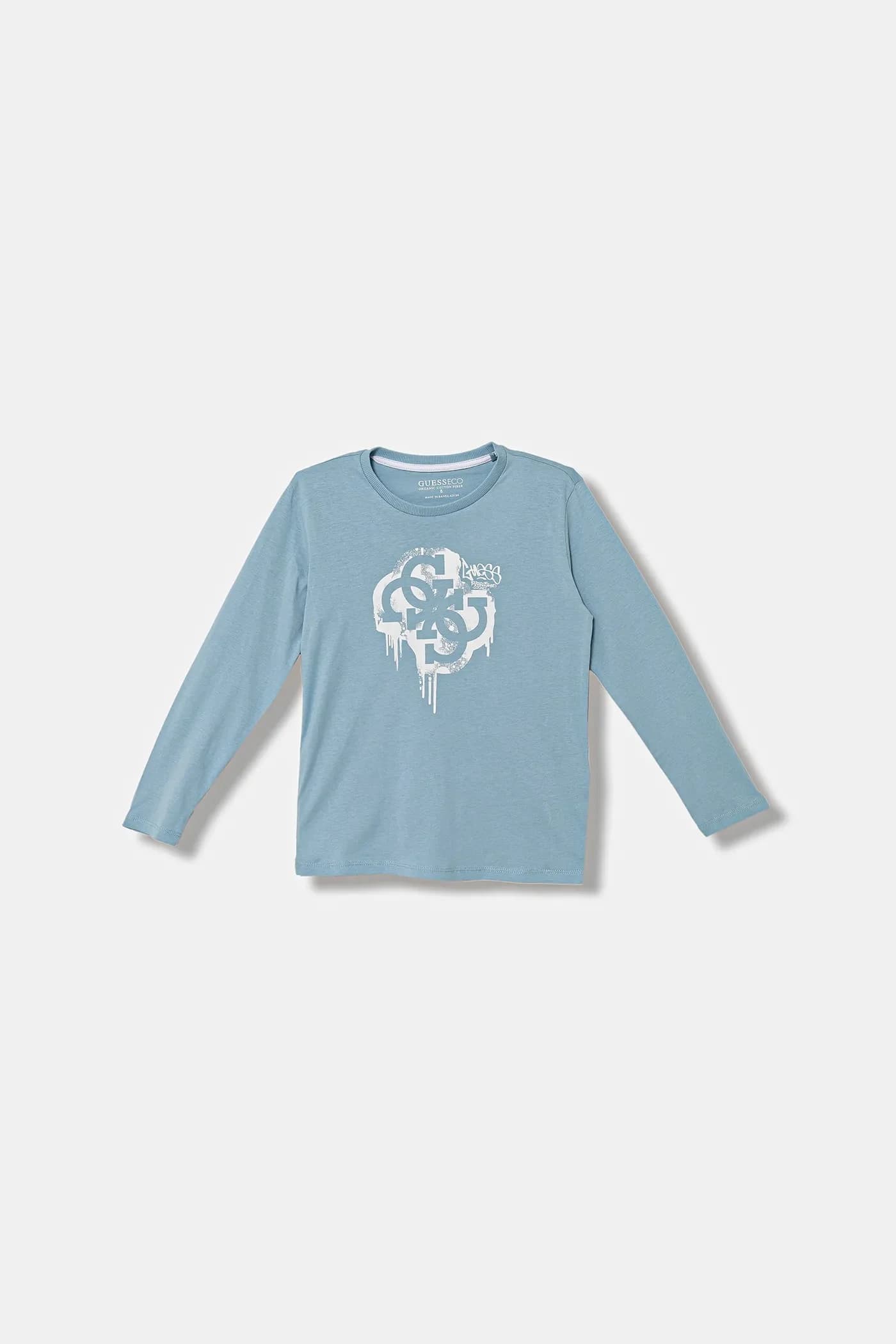 Детская хлопковая рубашка с длинным рукавом