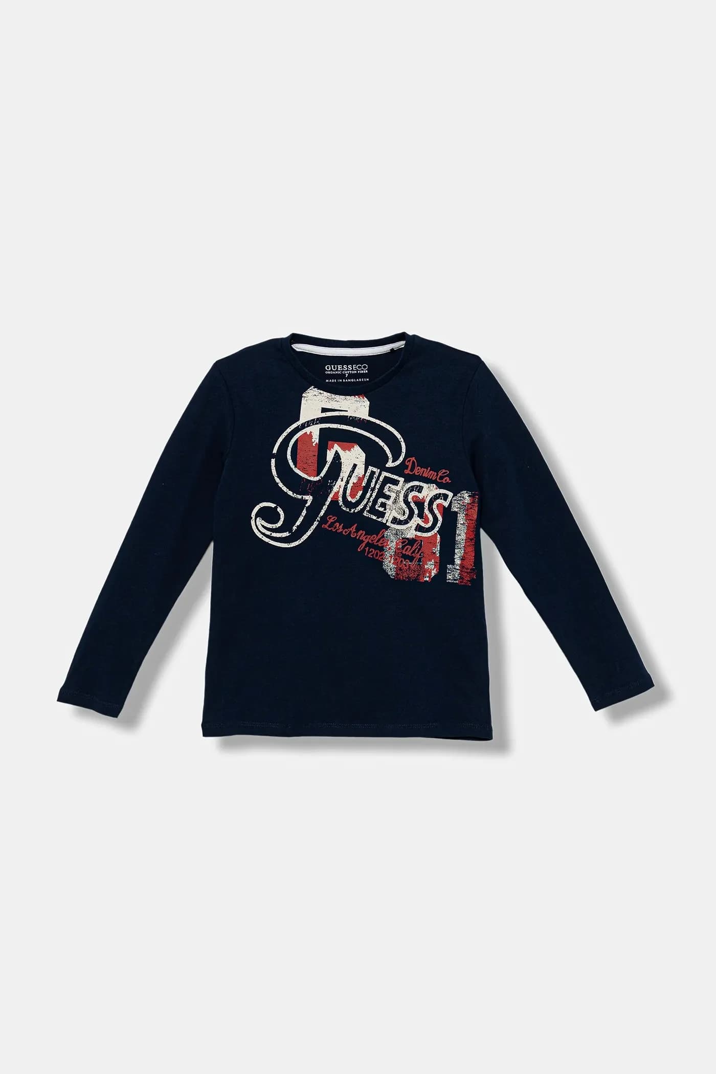 Детская хлопковая рубашка с длинным рукавом