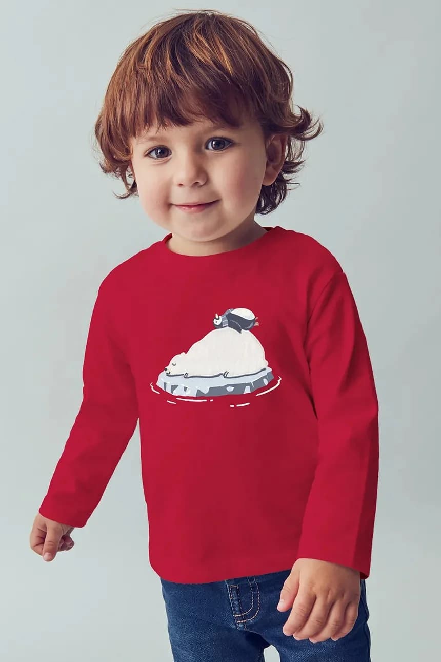 Детская хлопковая рубашка с длинным рукавом