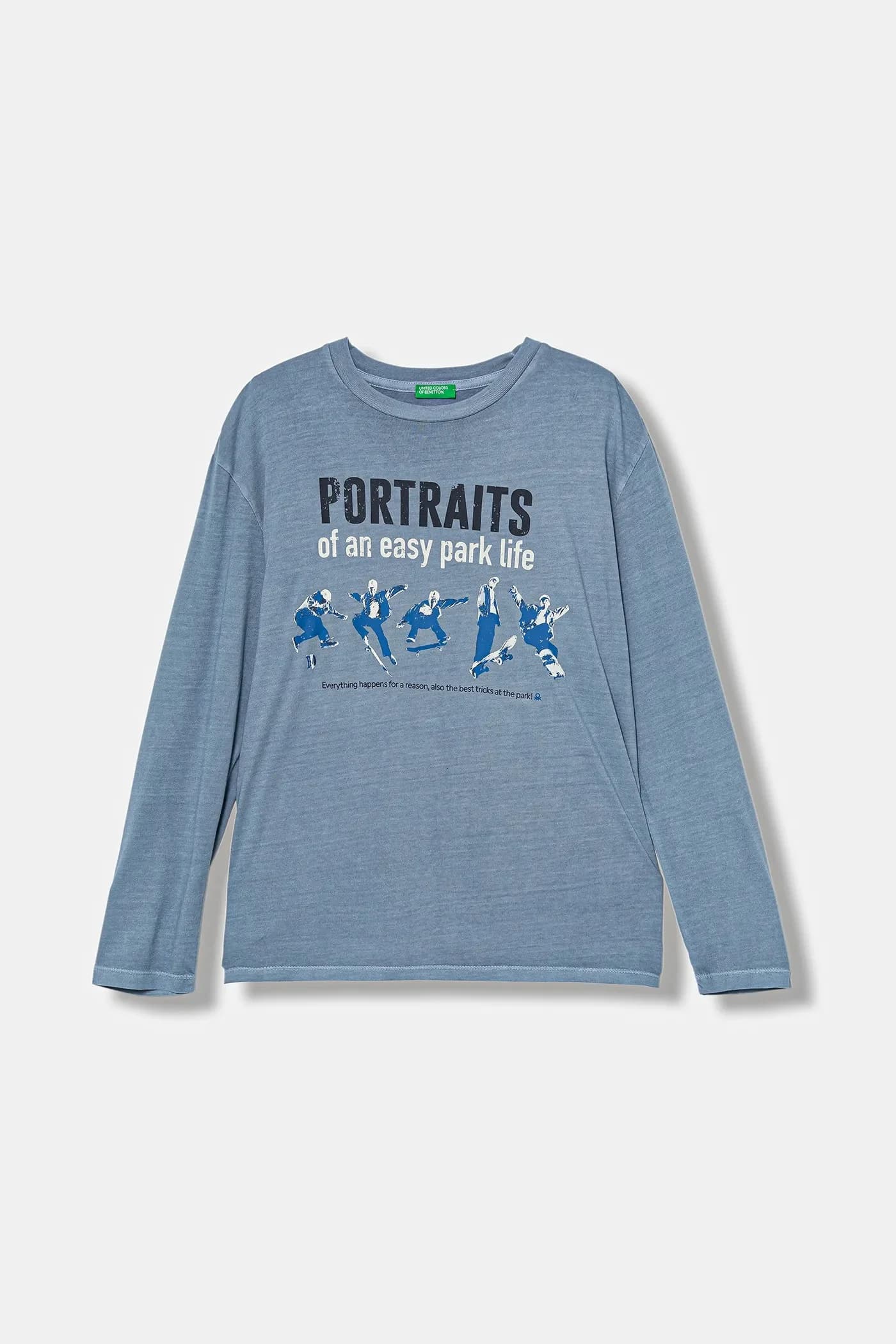 Детская хлопковая рубашка с длинным рукавом