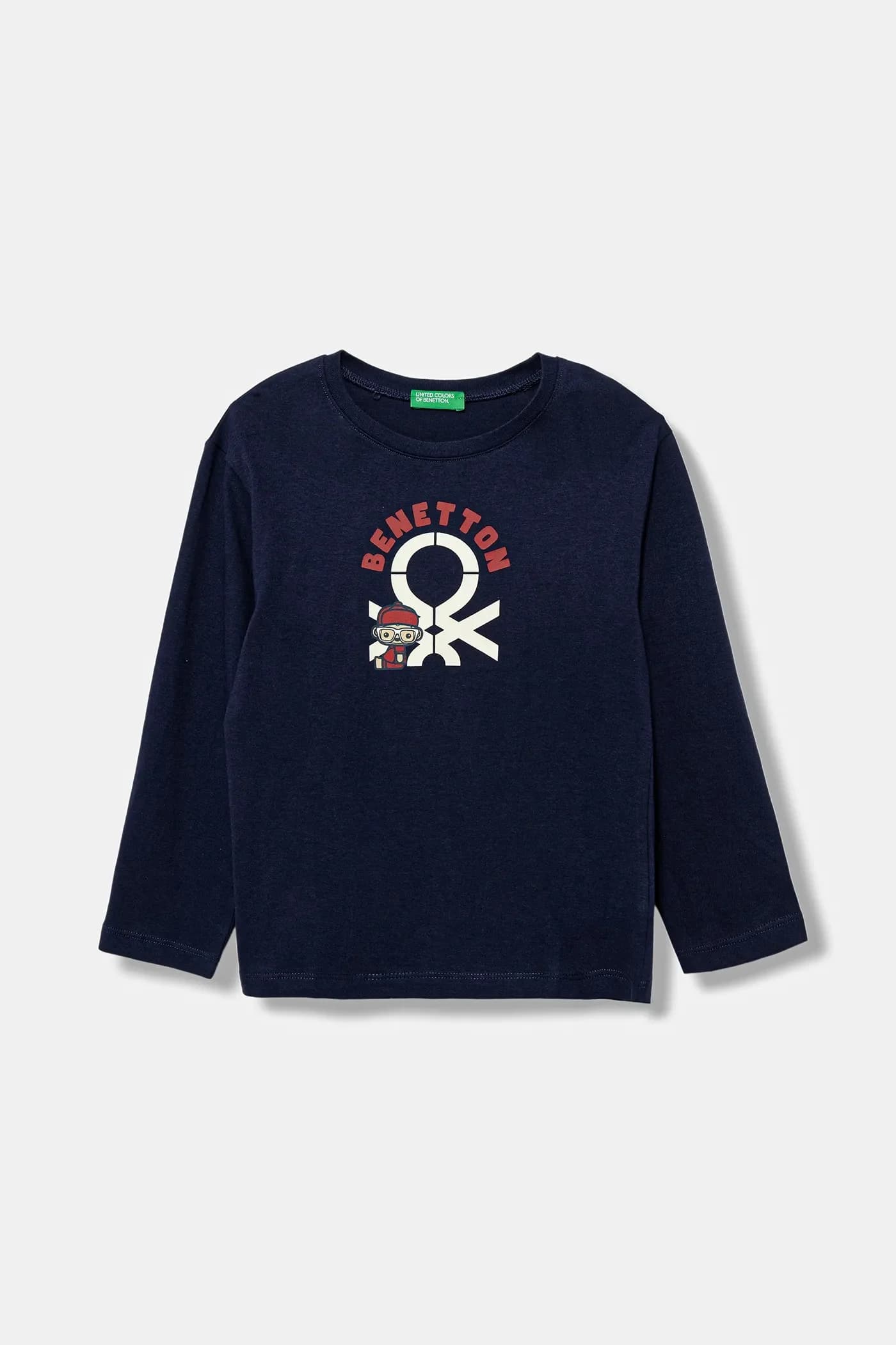 Детская хлопковая рубашка с длинным рукавом