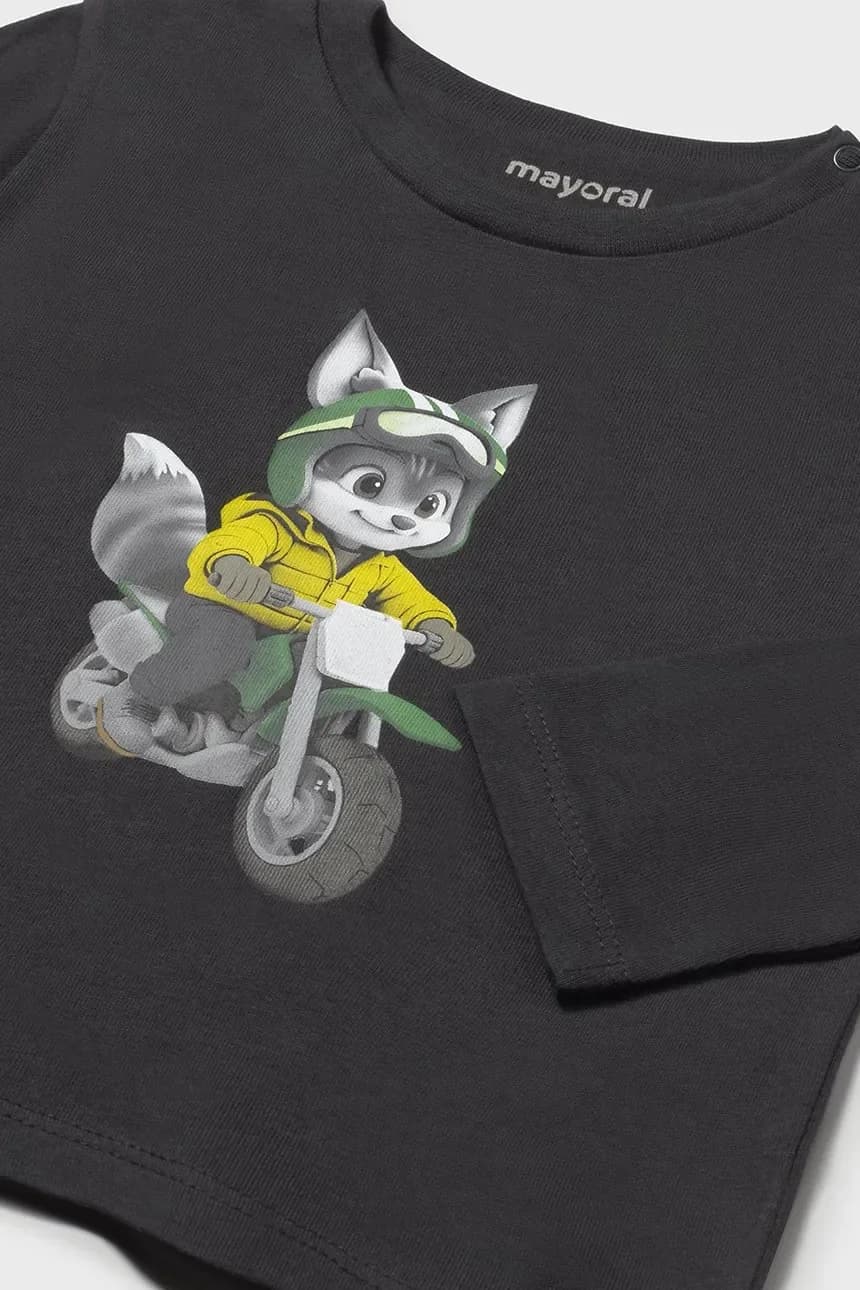 Хлопковая рубашка с длинным рукавом - фото 3